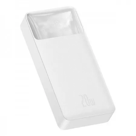 Зовнішній акумулятор Baseus Bipow Digital Display 20000 mAh 20W White (PPDML-M02)